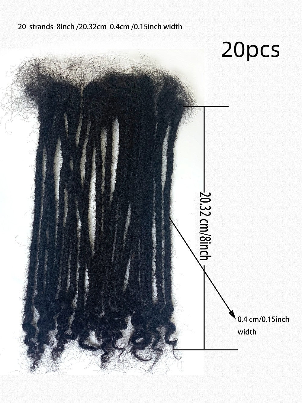 0.2 Cm0.8 Dreadlocks Handmade