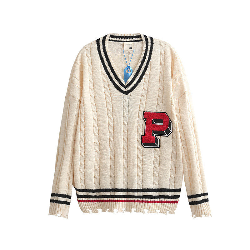 Ins Loose Top Retro Style Sweater