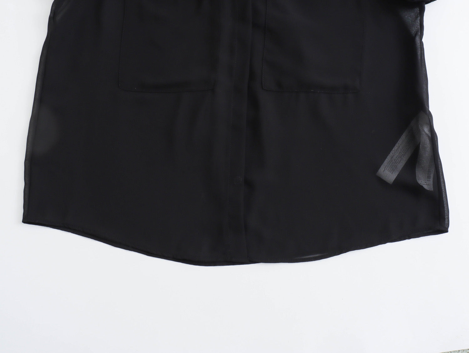 Autumn New European And American Style Texture Patchwork Pocket Decorative Chiffon Loose Shirt