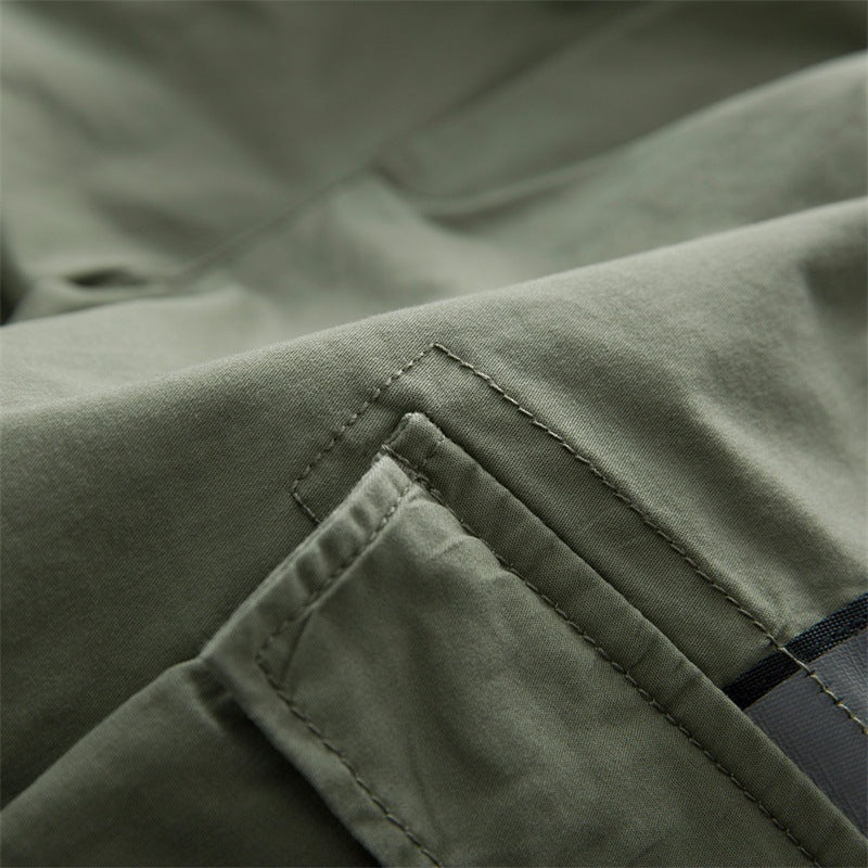 Men's Cropped Pants Youth Fashion Shorts Striped Trend