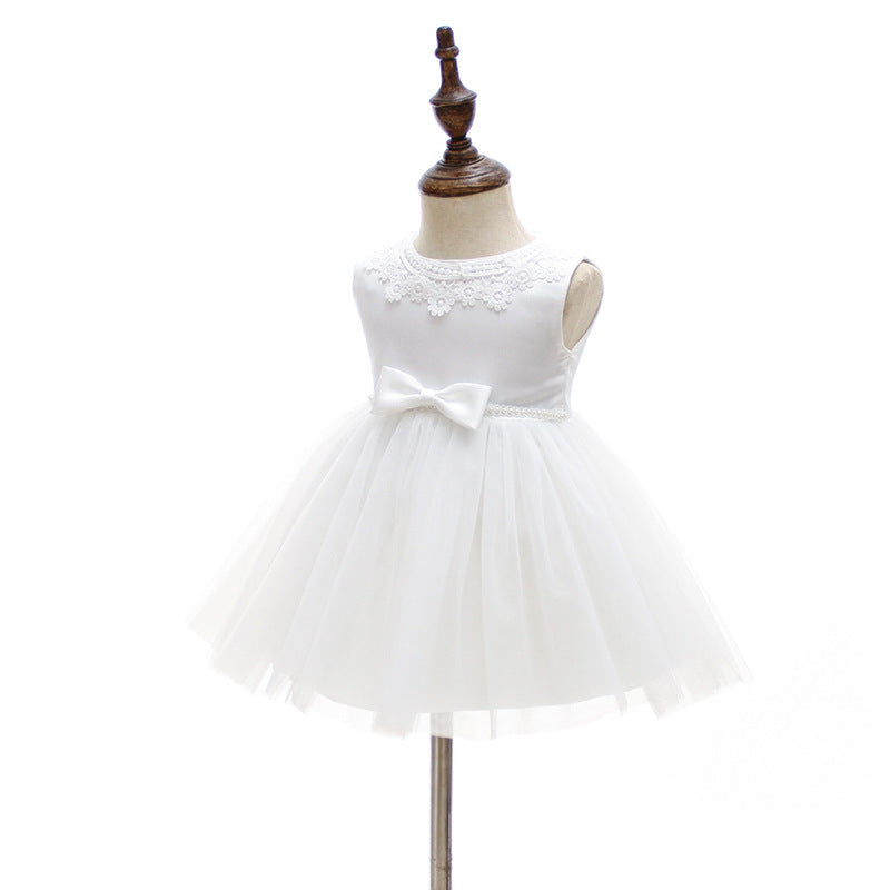 Simple All-match And Cute Girls' Baby Wedding Dress