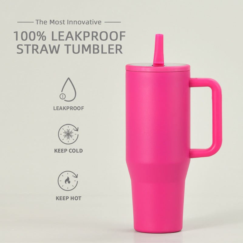 Leak Proof Foldable Straw Double Layered Ice Cream Cup