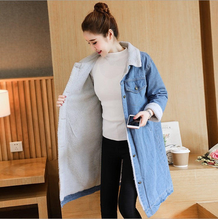 Women's Loose Oversized Lapel Lapel Denim Jacket