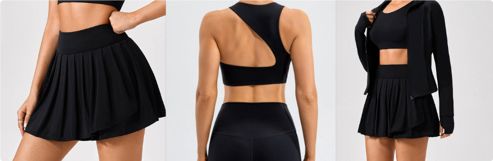 Nude Feel Exercise Skort Slim Elastic Belt Quick-drying Yoga Skirt