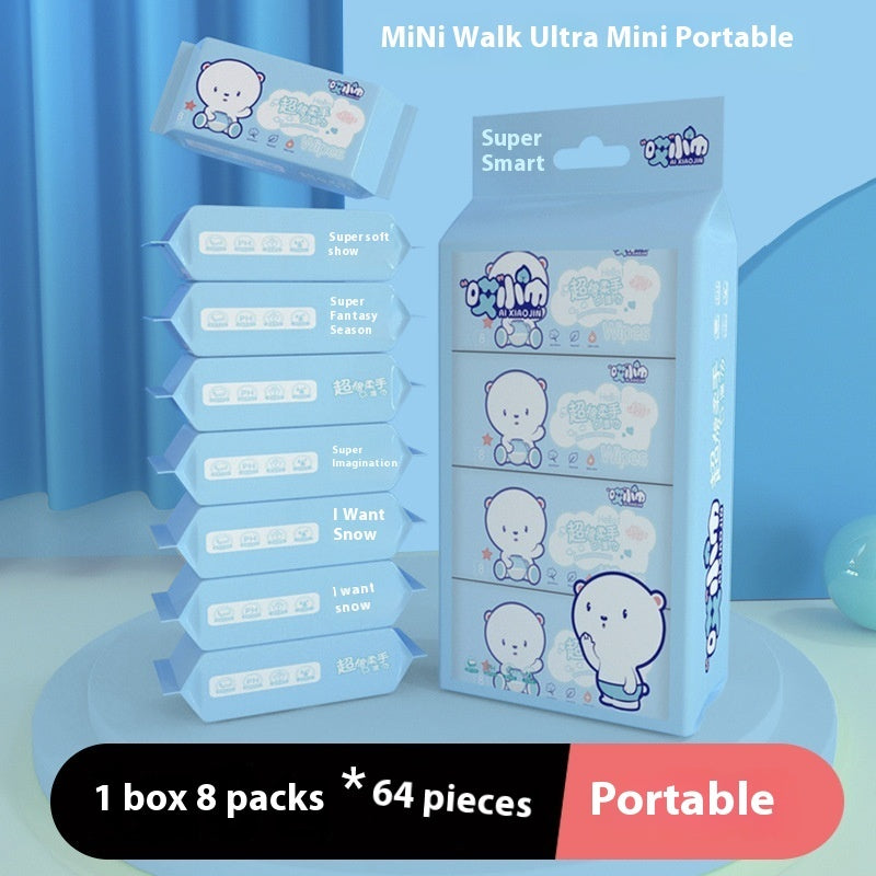 Super Mini Small Bag Portable Baby Student Children Wet Tissue