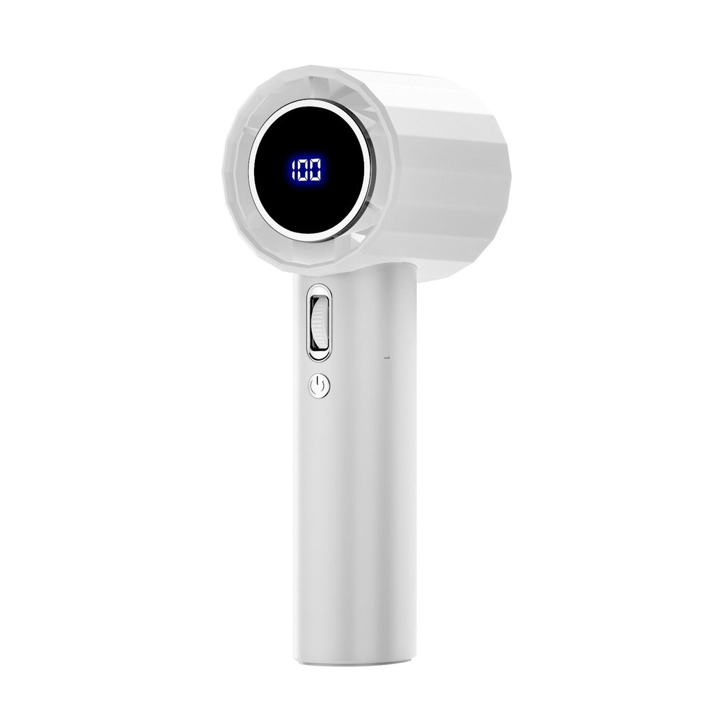 High-speed Handheld Bladeless Mini Hundred Gear Digital Display Violence Little Fan