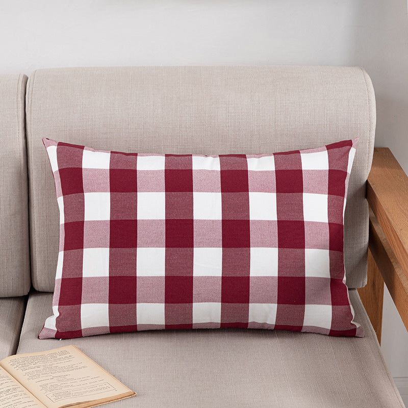 New Nordic Plaid Pillowcase Without Core