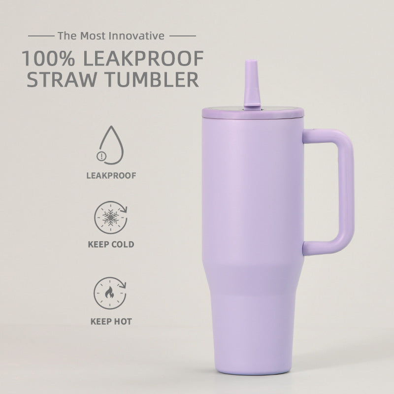 Leak Proof Foldable Straw Double Layered Ice Cream Cup
