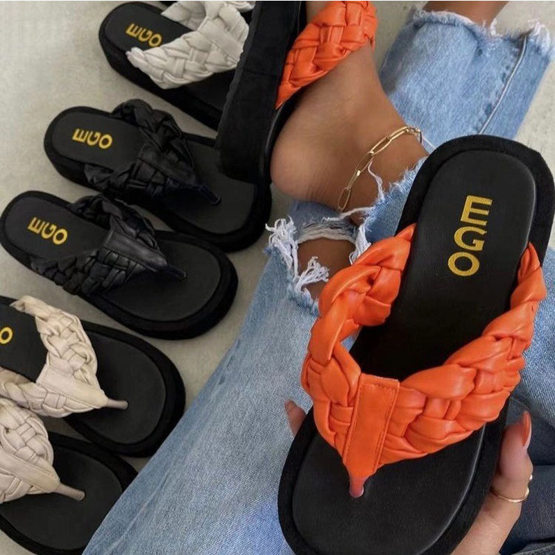 Fashion Ladies Round Toe Flip-flops