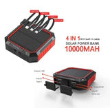 Shared Four Line New Built-in Solar Power Charging Bank 10000MAH Mobile Phone Charging