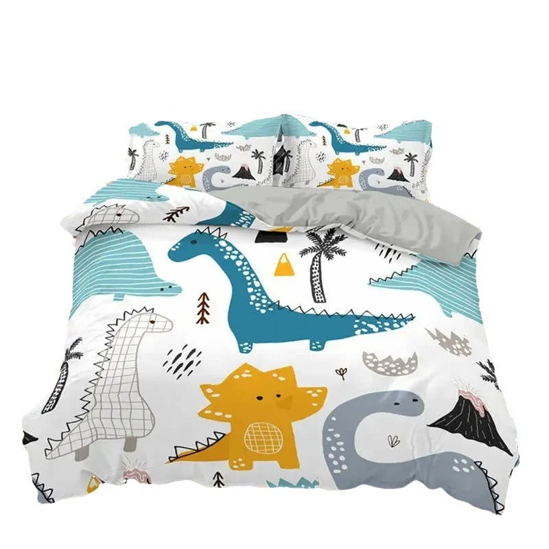 Beddings Suit Children Cartoon Printed Three-piece Set