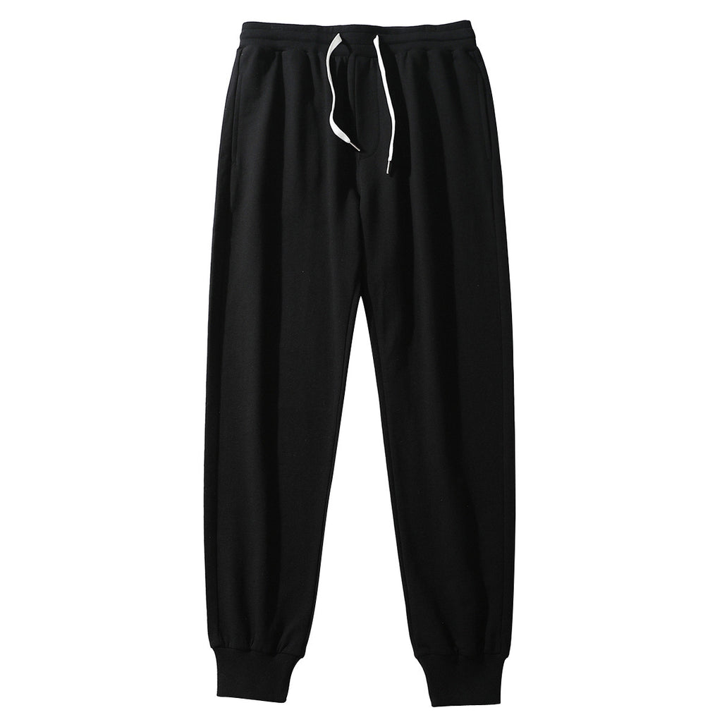 Men's Cotton Sports Casual Pants Drawstring Loose Slimming