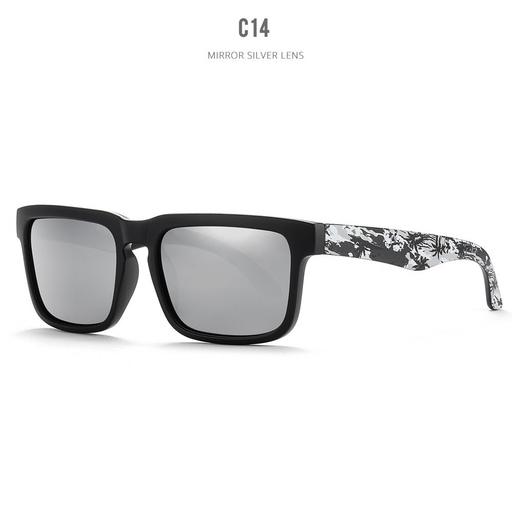 Outdoor Sunglasses Square Sunglasses Colorful Real Film UV Protection