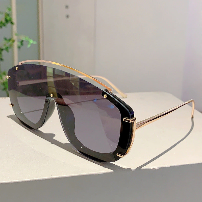 Colorful Personality One-piece Large Frame Fashionable Sunglasses