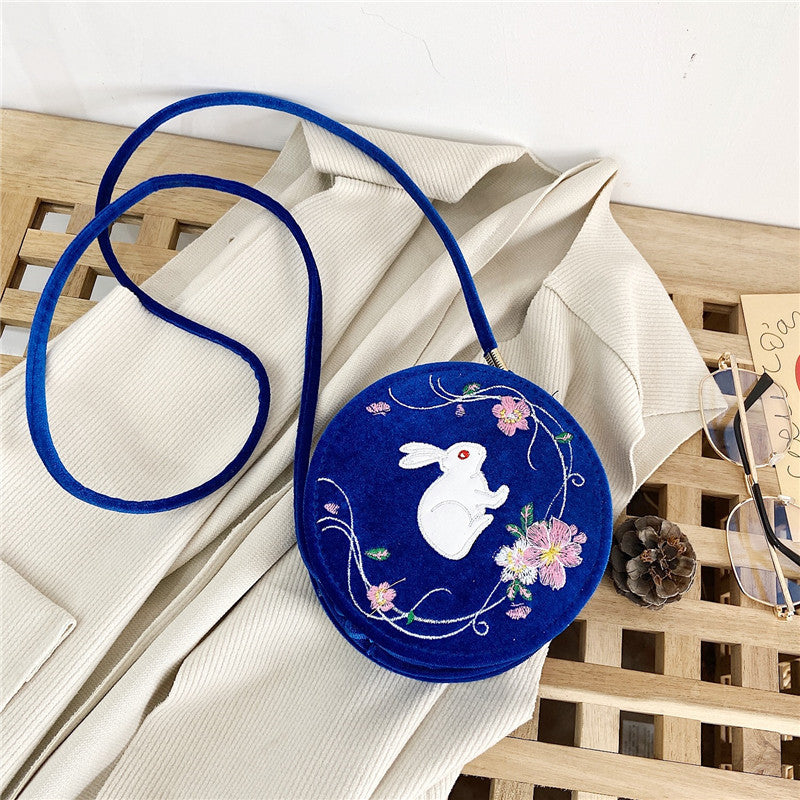 Hanfu Bag Children's Antique Bag Fashion Cute Simple Velvet Small Round Bag