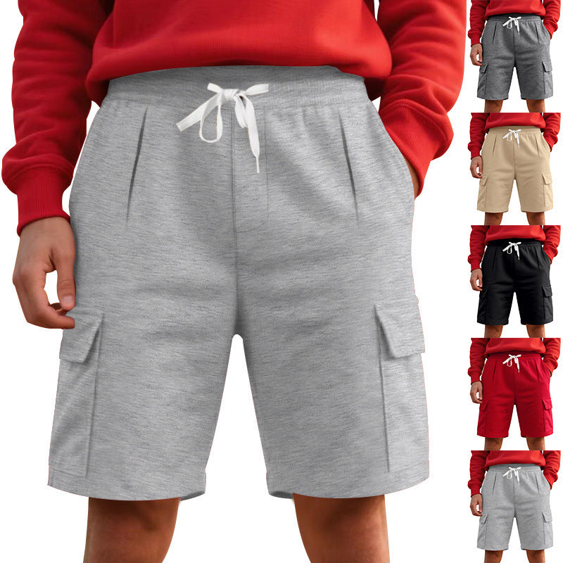 Men's Summer Sports Breathable And Loose Tooling Multi-pocket